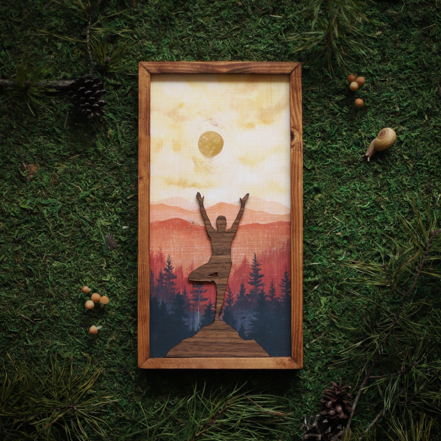 "Tree Pose" 6x12" Yoga Framed Print