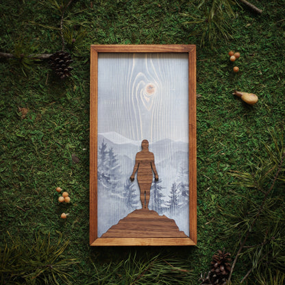 "Mountain Pose" 6x12" Yoga Framed Print