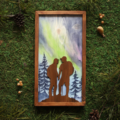 "Summit Bliss" 6x12" Couple Framed Print