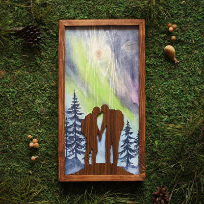 "Journey of Two Hearts" 6x12" LGBTQ+ Couple Framed Print