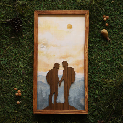"Summit Bliss" 6x12" LGBTQ+ Couple Framed Print