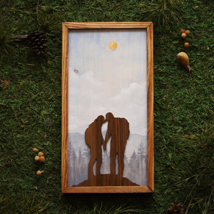 "Journey of Two Hearts" 6x12" Couple Framed Print