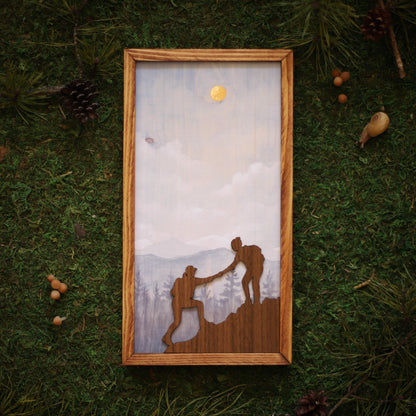 "I've Got You" 6x12" Hiking Framed Print