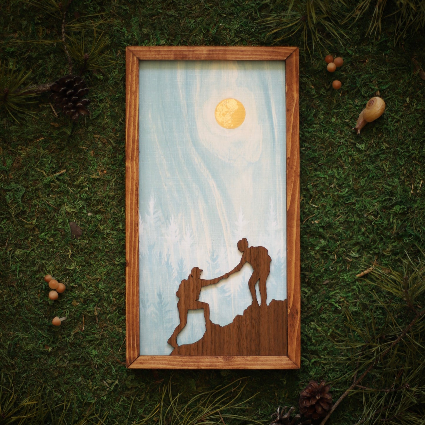 "I've Got You" 6x12" Hiking Framed Print