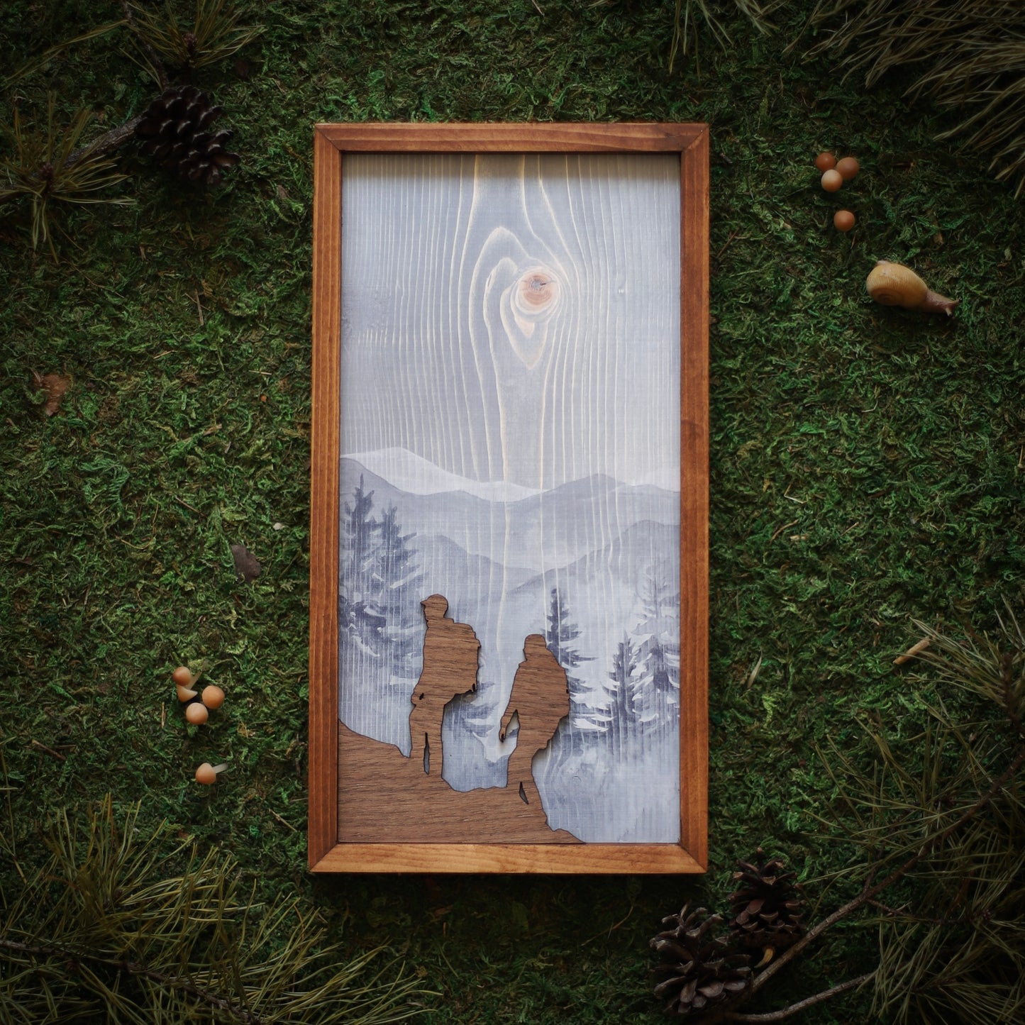 "Walking Meditation" 6x12" Hiking Framed Print