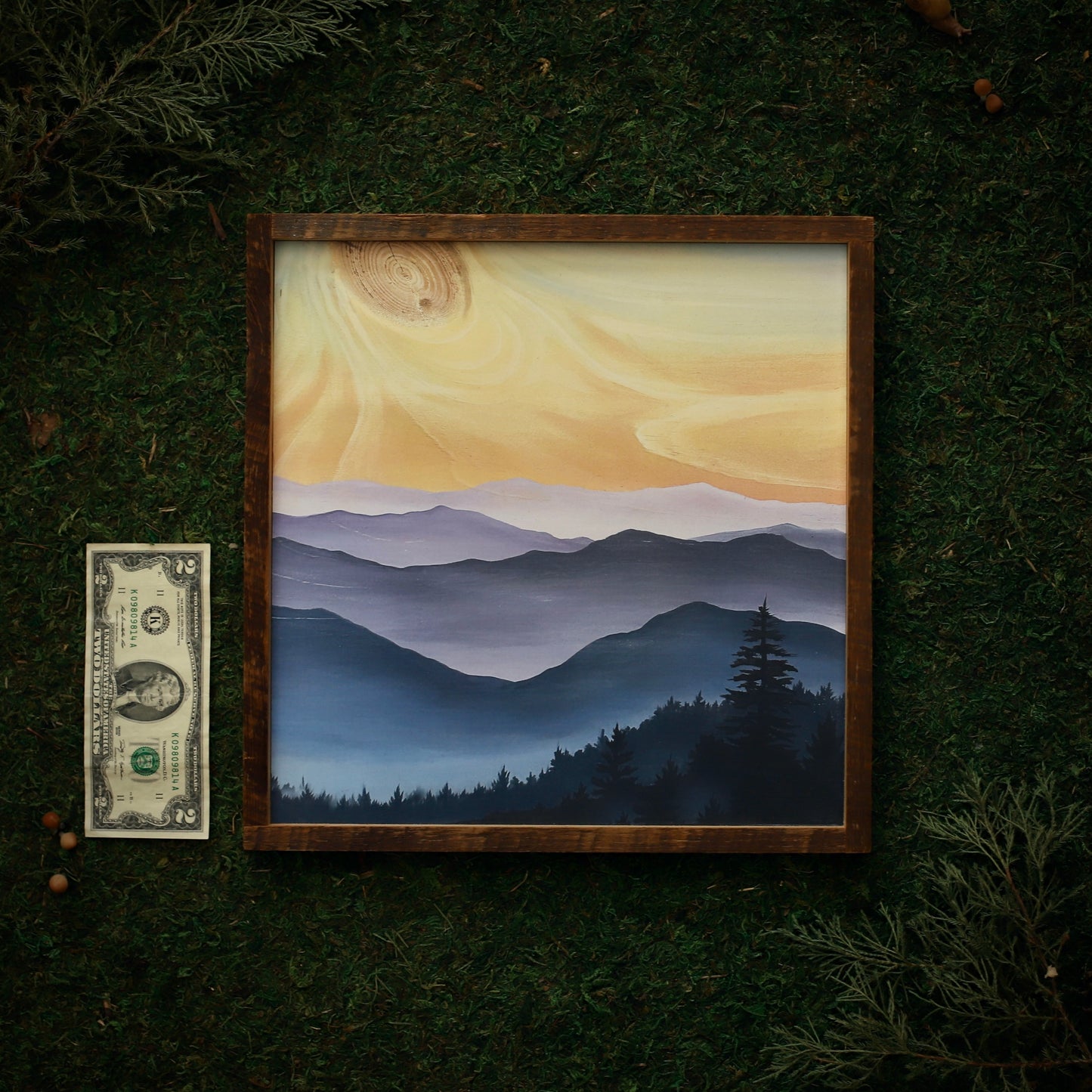 "Blue Ridge Majesty" Square Framed Print (Customizable)