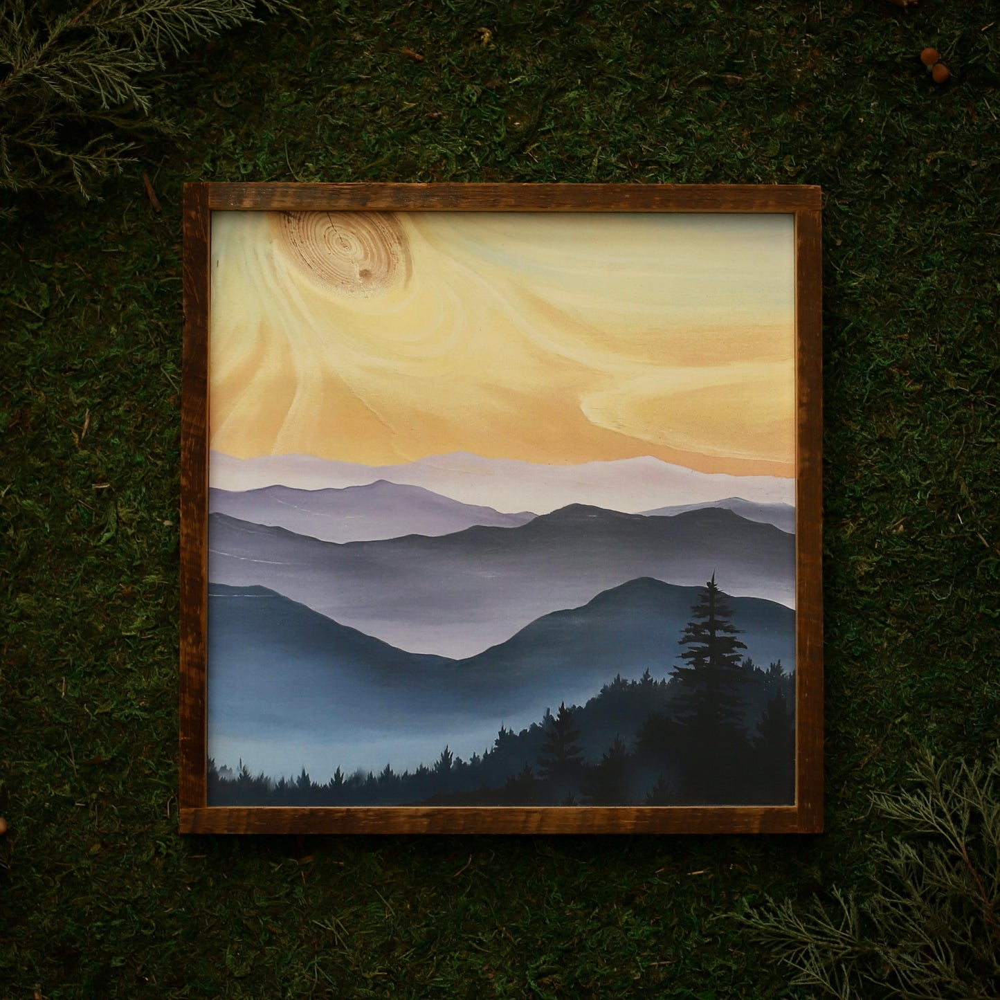 "Blue Ridge Majesty" Square Framed Print (Customizable)