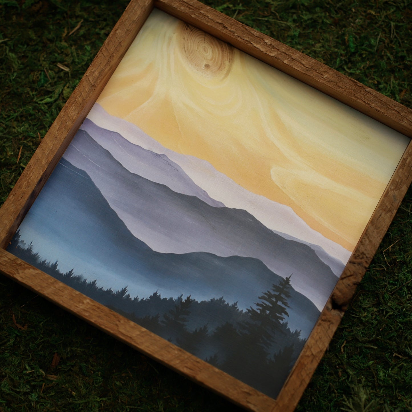 "Blue Ridge Majesty" Square Framed Print (Customizable)