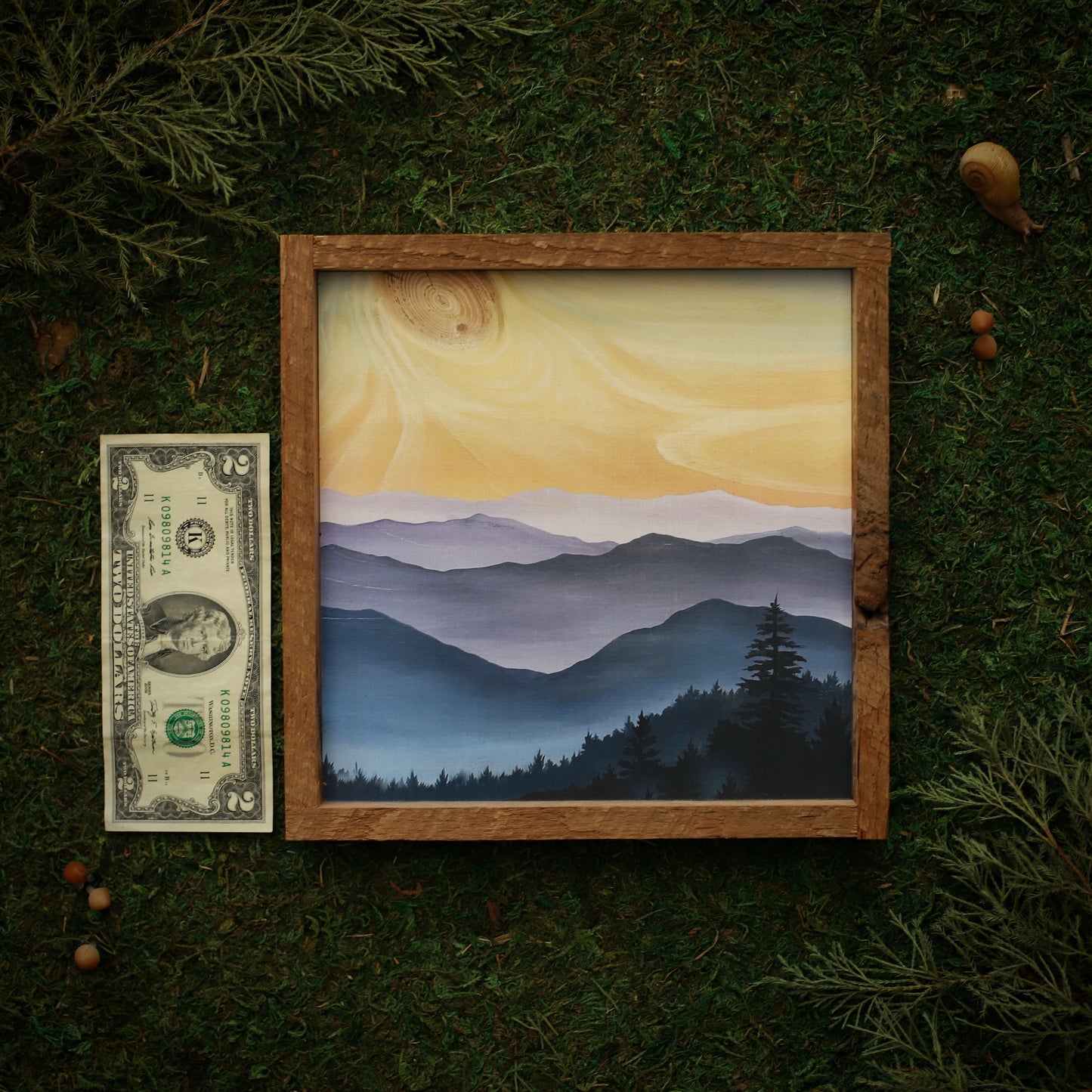 "Blue Ridge Majesty" Square Framed Print (Customizable)