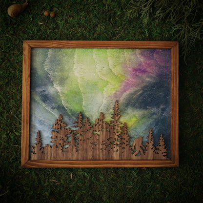 “Arctic Reverie” Northern Lights Framed Print