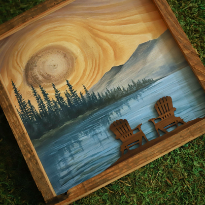 “Olympic Escape" Framed Print with Adirondack Chairs