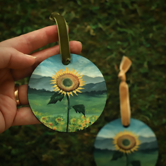 "Sunflower" Wooden Ornament