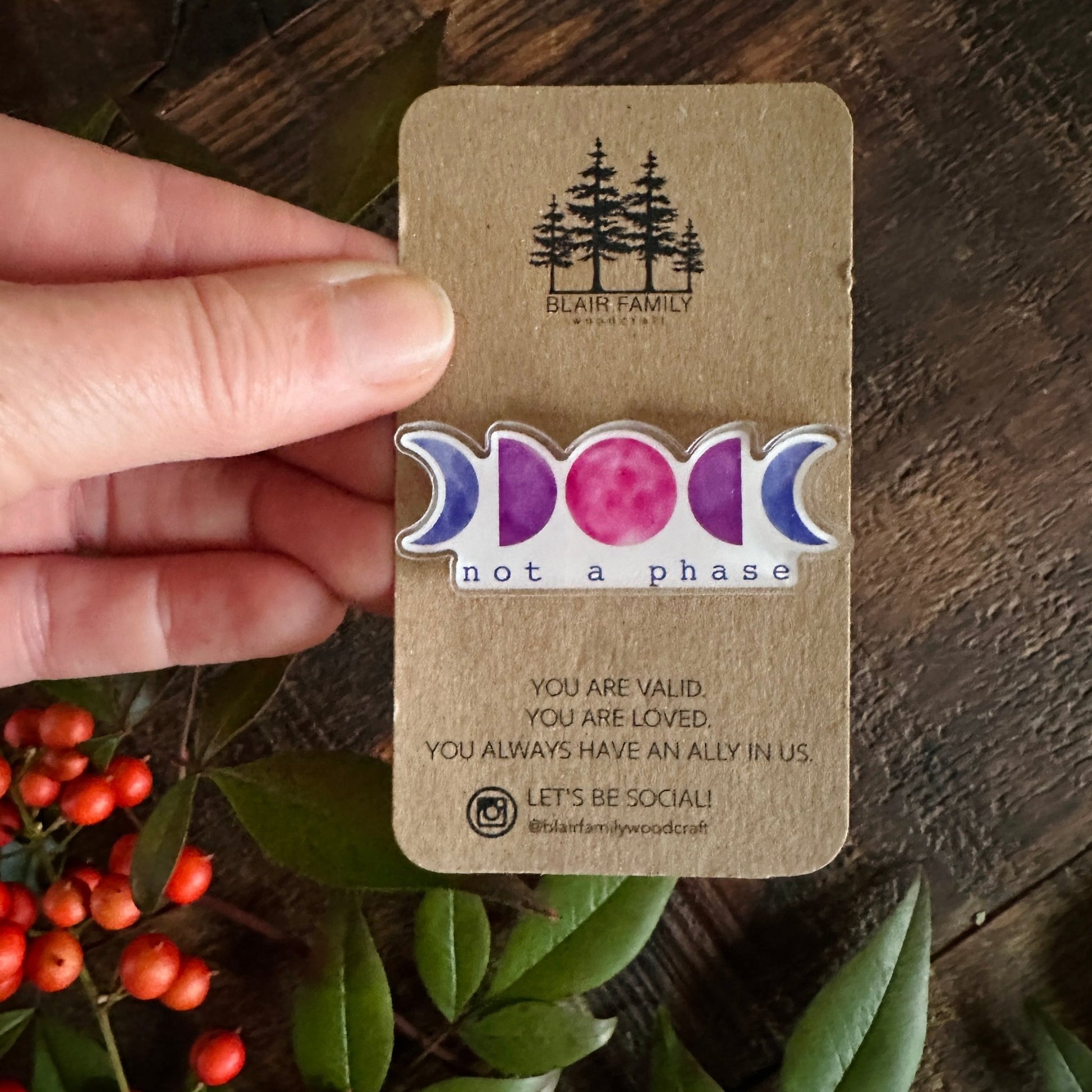 Bi Pride Not a Phase Pin - Havyn