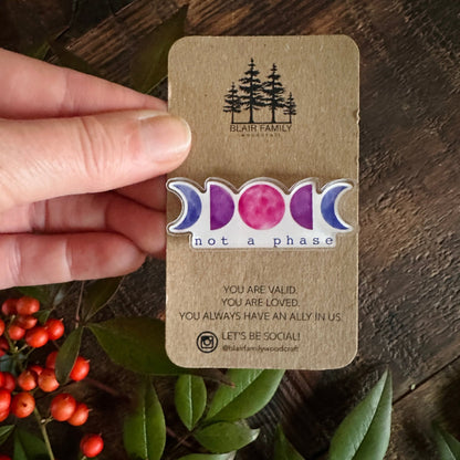 Bi Pride Not a Phase Pin - Havyn