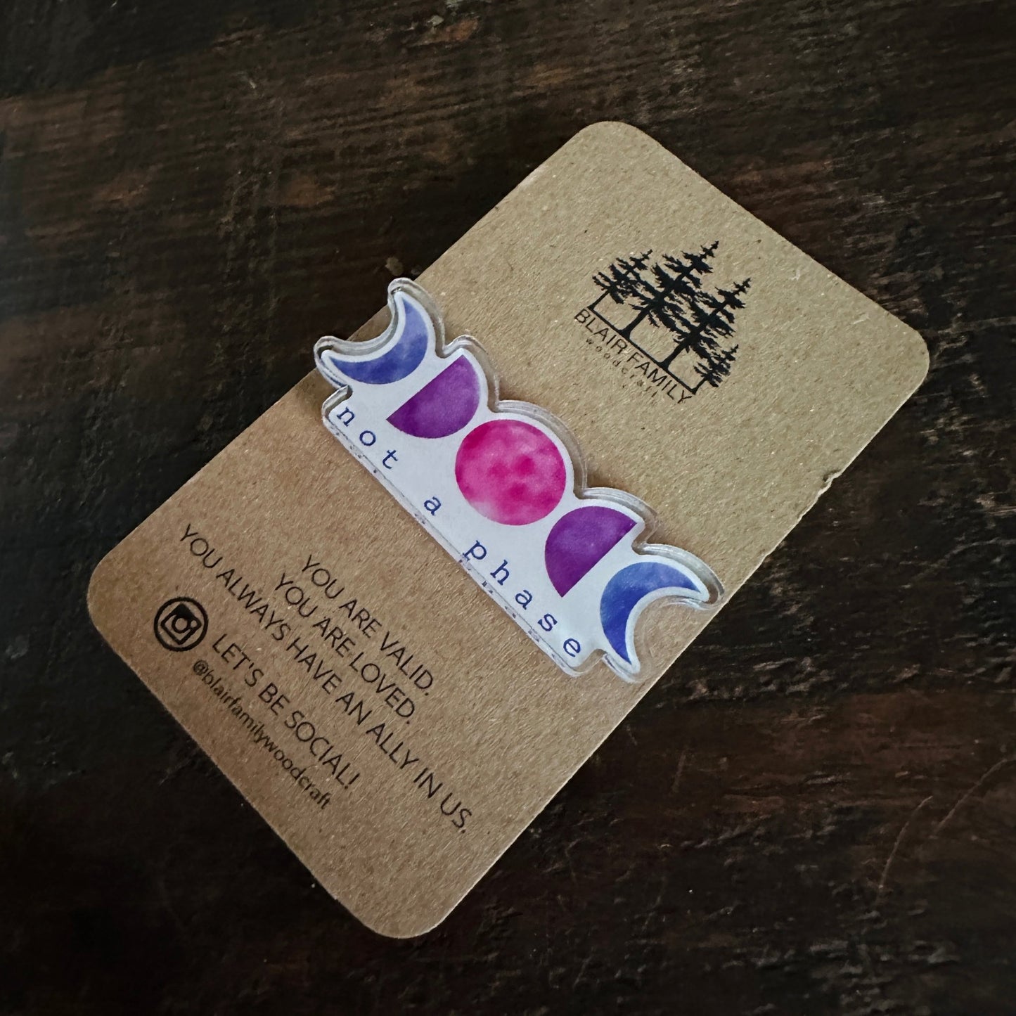 Bi Pride Not a Phase Pin - Havyn