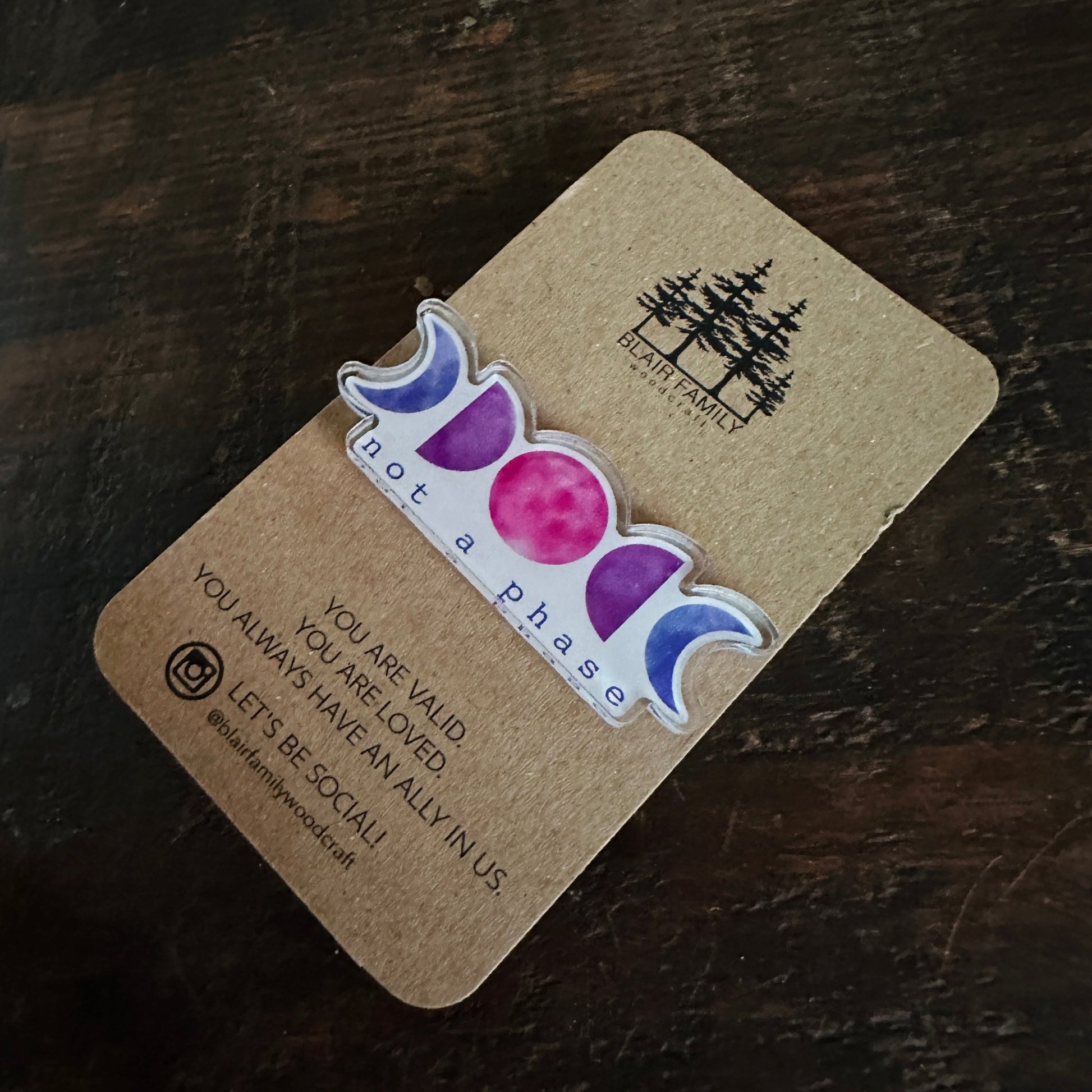 Bi Pride Not a Phase Pin - Havyn