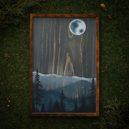“Blue Moon" 12x18" Framed Print - Havyn