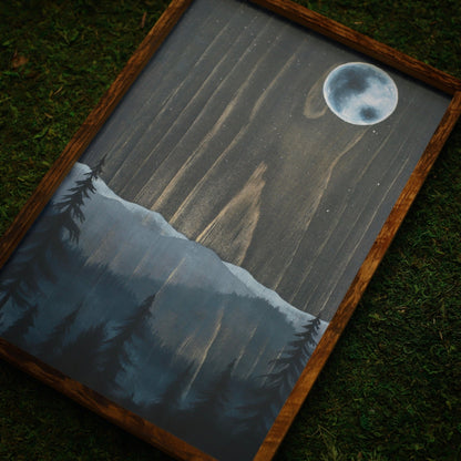 “Blue Moon" 12x18" Framed Print - Havyn