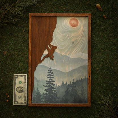 “Cascade Summer" 12x18" Rock Climbing Framed Print - Havyn