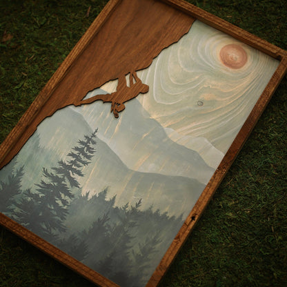 “Cascade Summer" 12x18" Rock Climbing Framed Print - Havyn