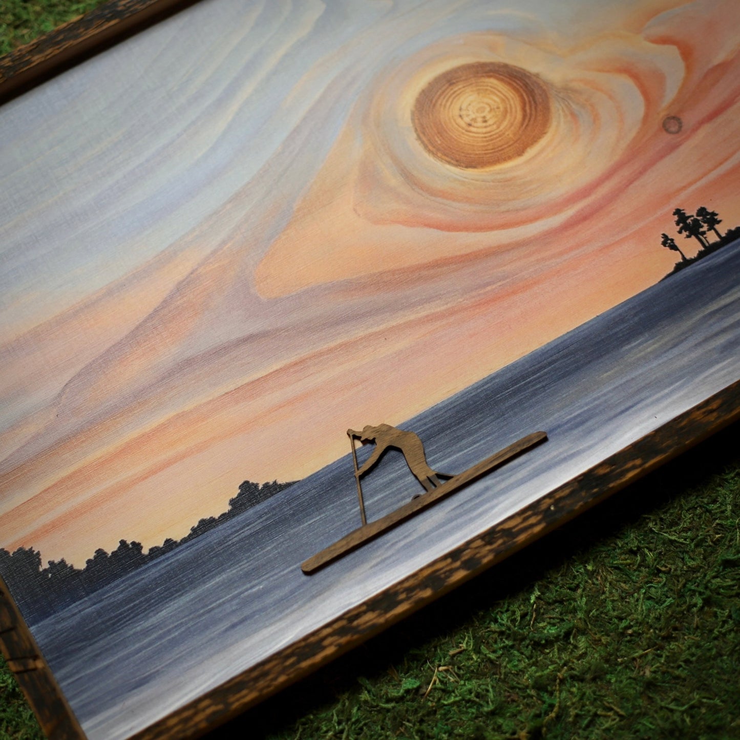 “Chickahominy Sunset" Paddleboarding Framed Print - Havyn