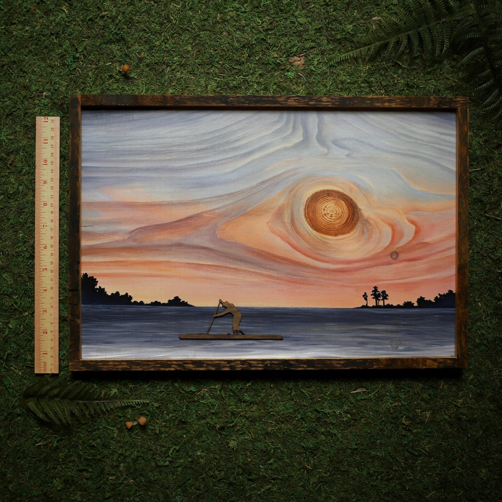 “Chickahominy Sunset" Paddleboarding Framed Print - Havyn