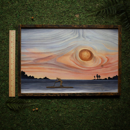 “Chickahominy Sunset" Paddleboarding Framed Print - Havyn