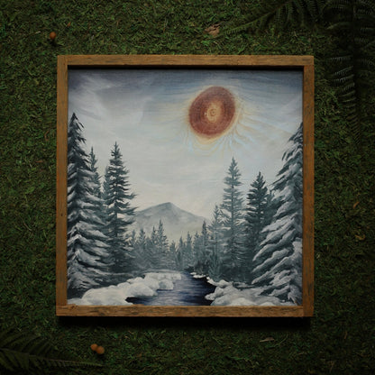 “High Peaks Winter" Square Framed Print - Havyn