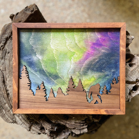 “Arctic Reverie” 8x10" Northern Lights Framed Print