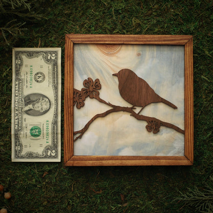 “Mom's Bluebird" 6x6" Framed Print - Havyn