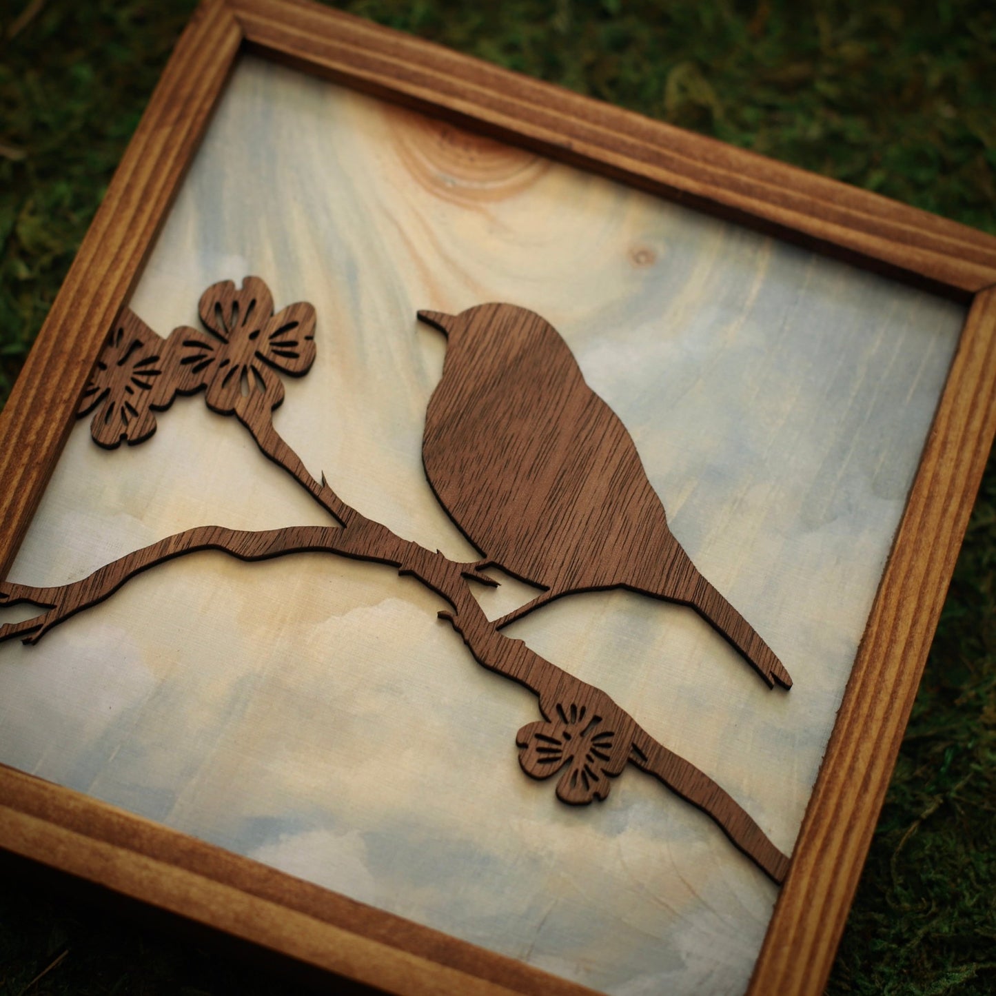 “Mom's Bluebird" 6x6" Framed Print - Havyn