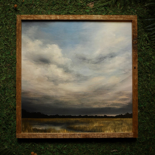 “Moody Marsh" 12x12" Framed Print - Havyn
