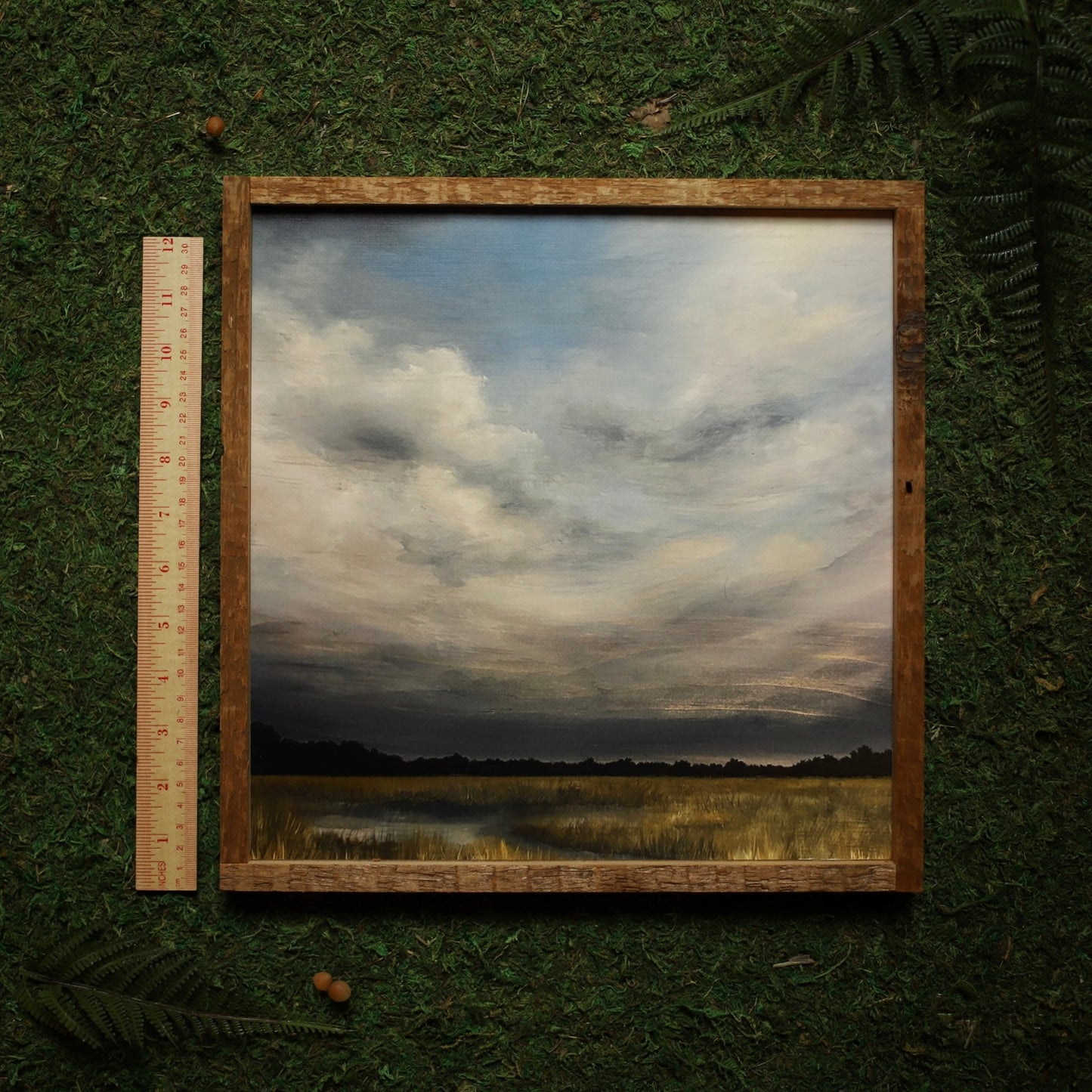 “Moody Marsh" 12x12" Framed Print - Havyn