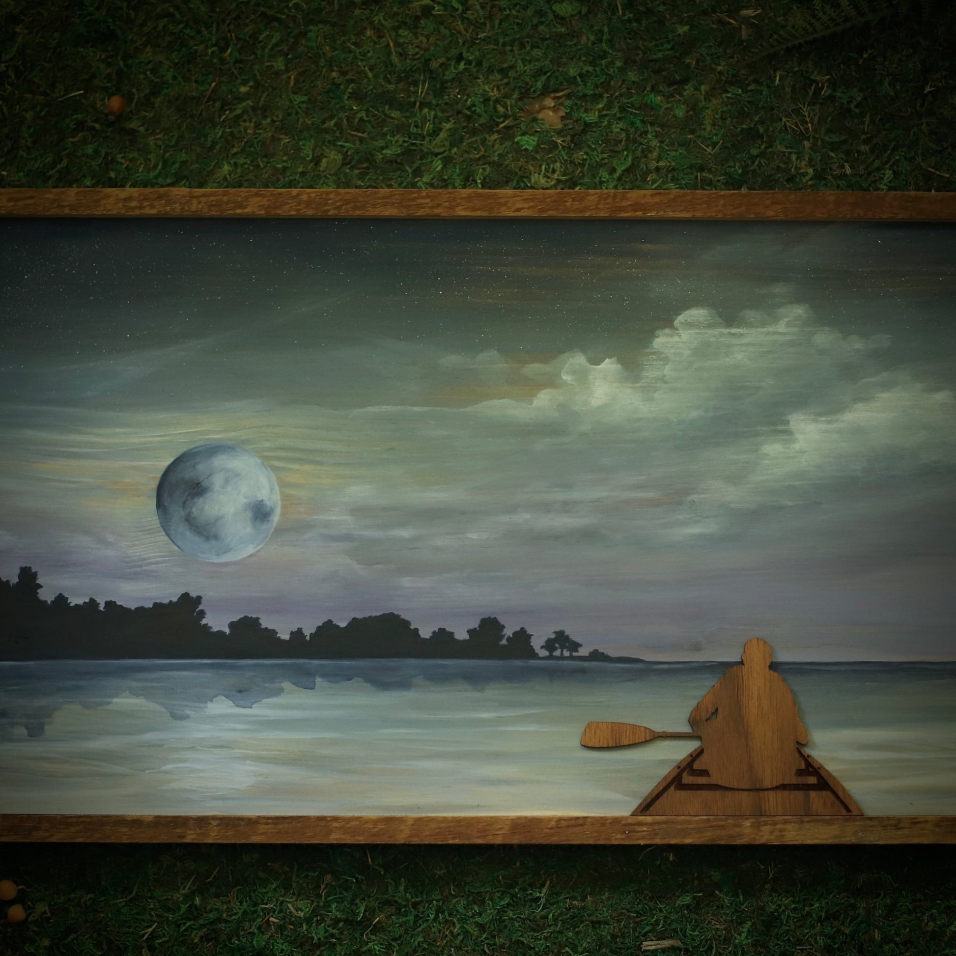 “Moonlit Paddle” Original Painting - Havyn