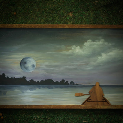 “Moonlit Paddle” Original Painting - Havyn