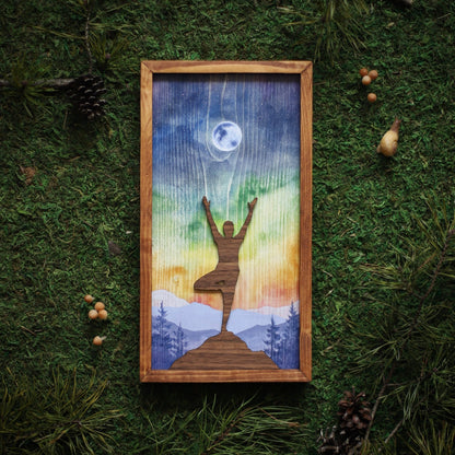 "Moonlit Spectrum" 6x12" Framed Print - Havyn