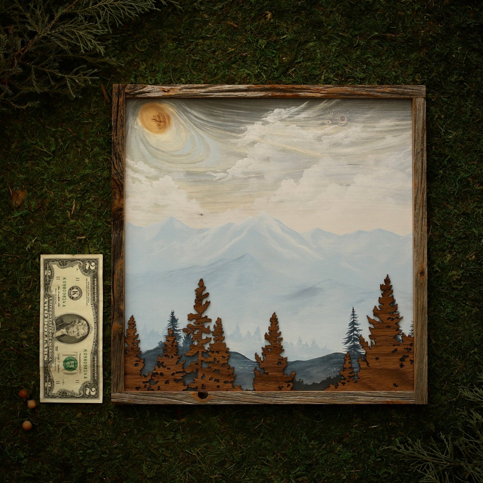 “Northwest Pull" 12x12" Pacific Northwest Mountains Framed Print - Havyn