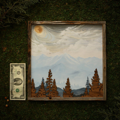 “Northwest Pull" 12x12" Pacific Northwest Mountains Framed Print - Havyn