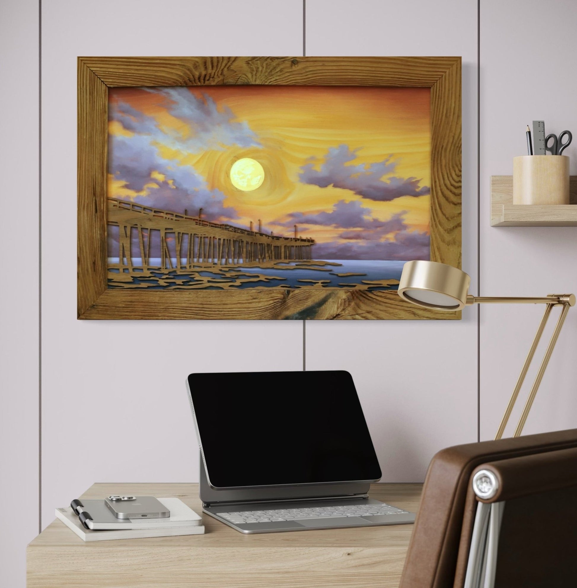 “Pier at Dawn” Original Painting - Havyn