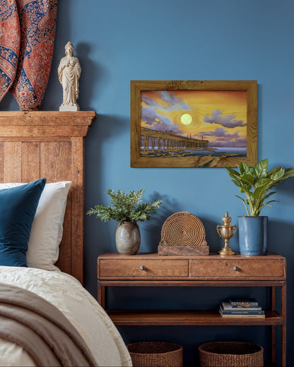 “Pier at Dawn” Original Painting - Havyn