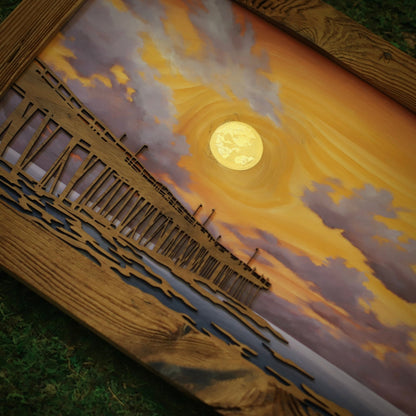 “Pier at Dawn” Original Painting - Havyn