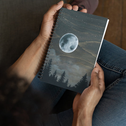 "Wolf Moon" Spiral Notebook
