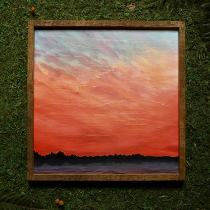 “Stony Brook Sunset" 12x12" Framed Print - Havyn