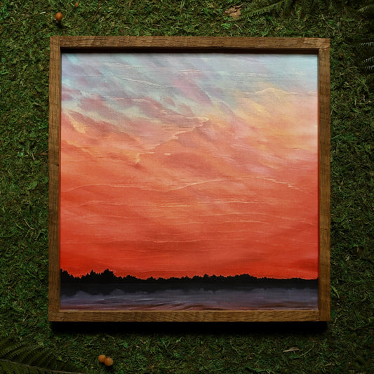 “Stony Brook Sunset" 12x12" Framed Print - Havyn