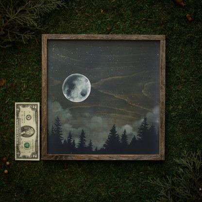 "Wolf Moon" Square Framed Print - Havyn
