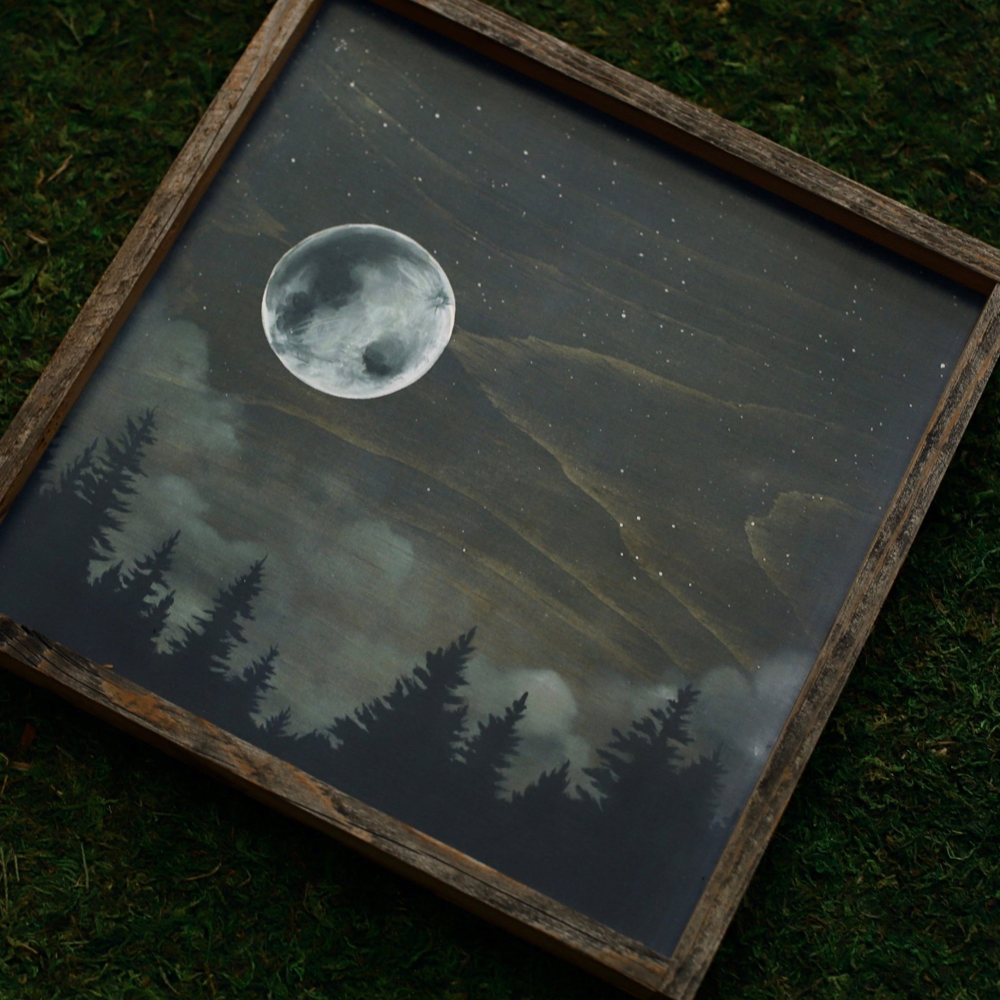 "Wolf Moon" Square Framed Print - Havyn