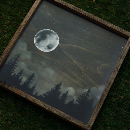 "Wolf Moon" Square Framed Print - Havyn