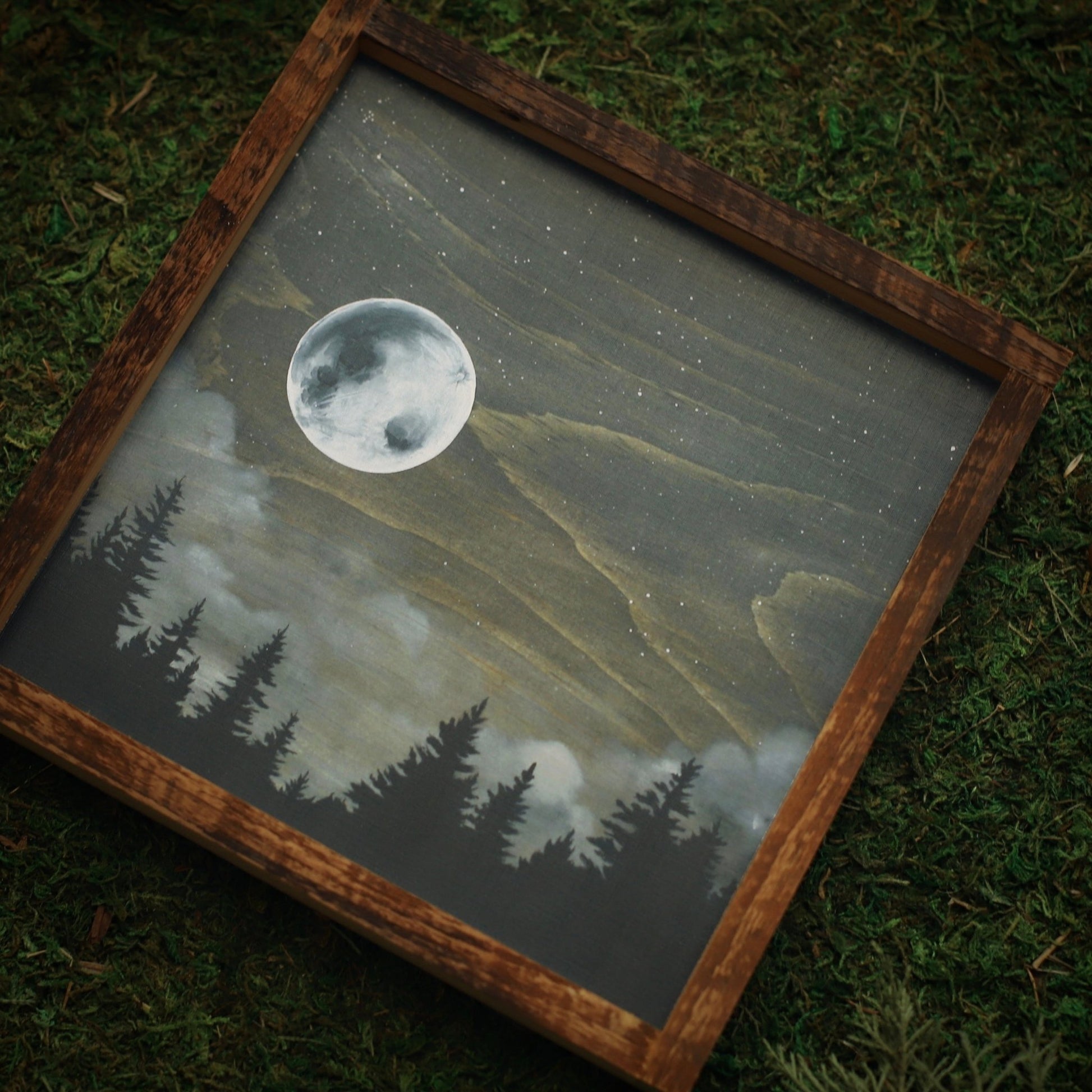 "Wolf Moon" Square Framed Print - Havyn