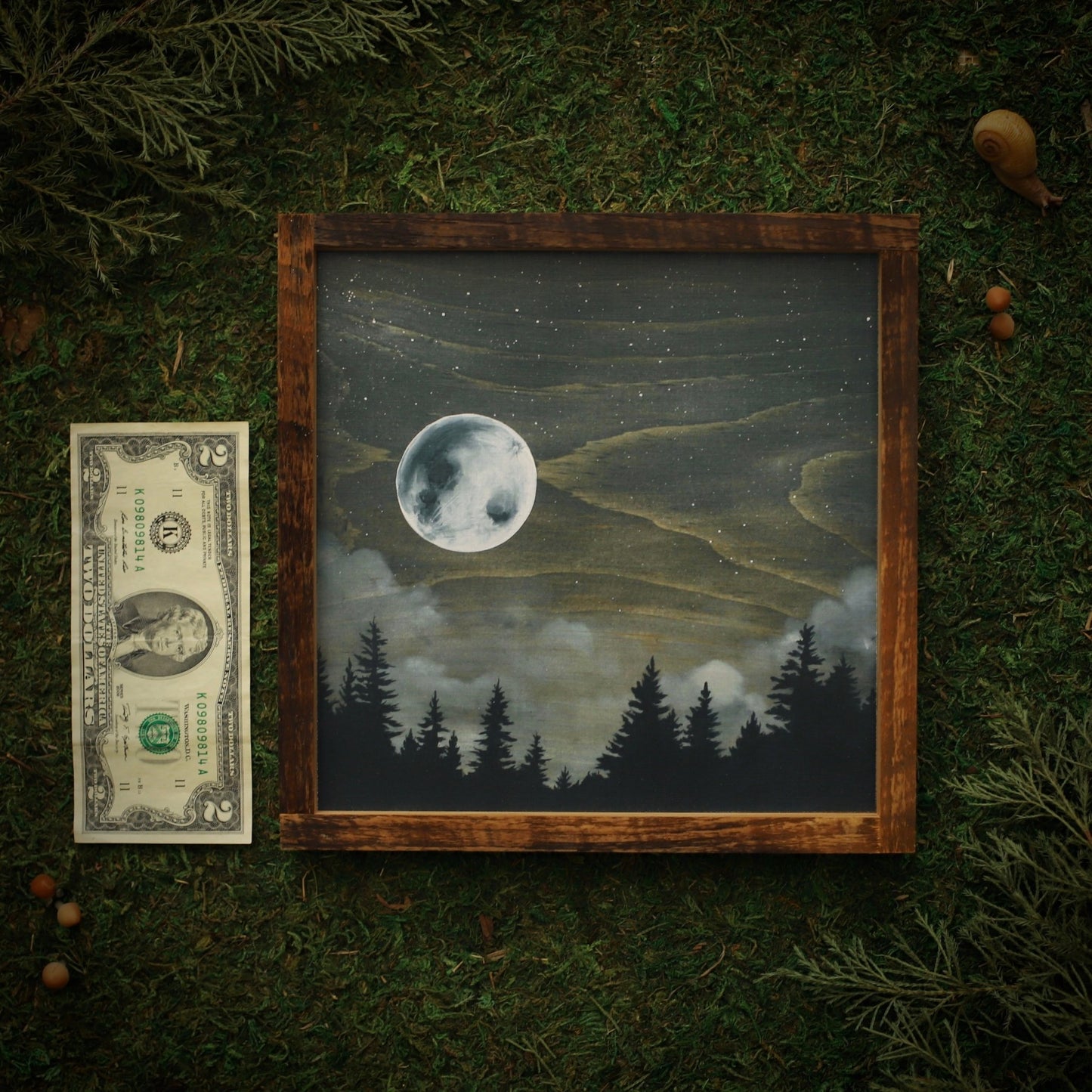 "Wolf Moon" Square Framed Print - Havyn