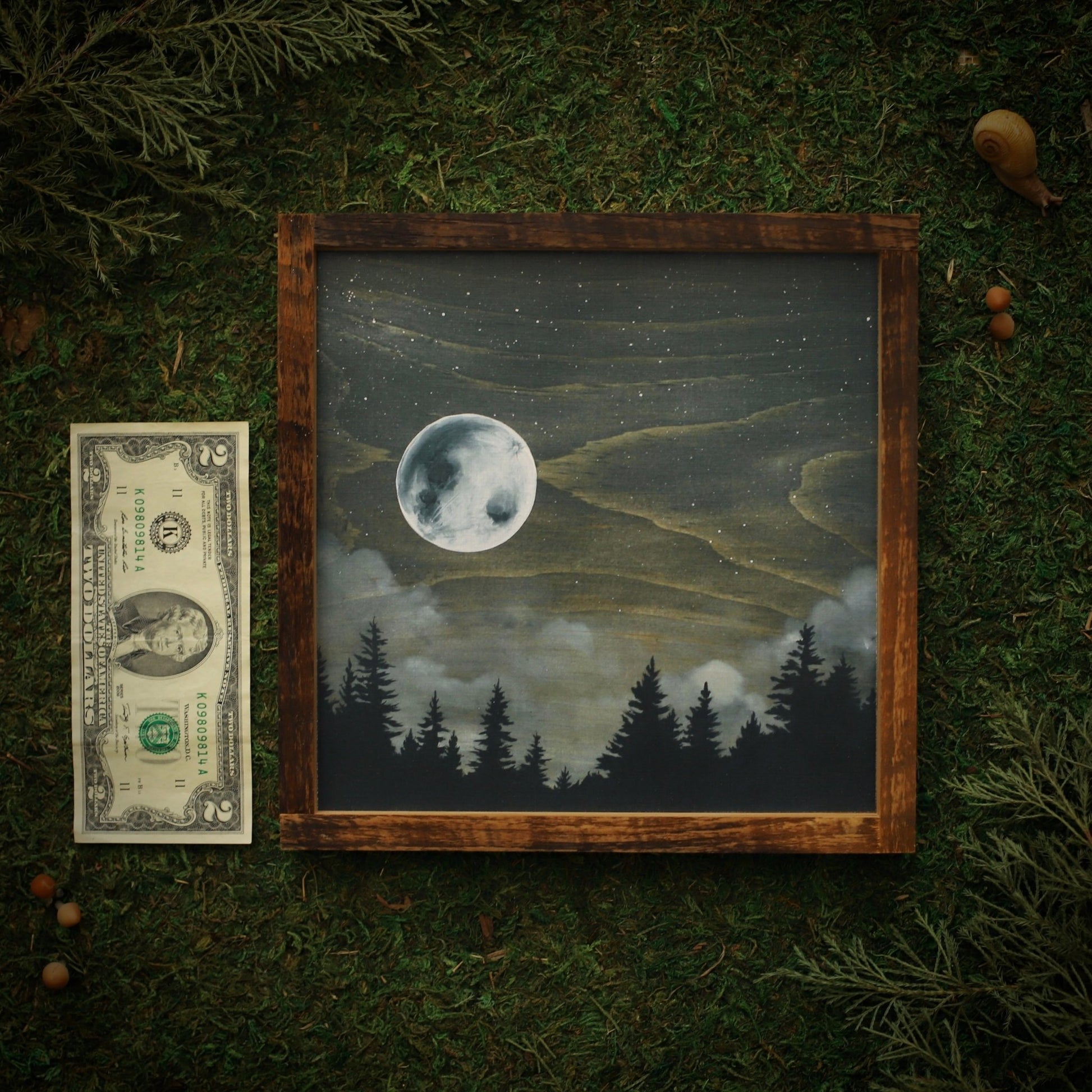 "Wolf Moon" Square Framed Print - Havyn